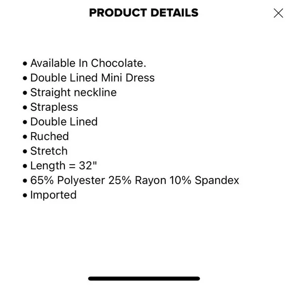 Fashion Nova Double lined mini dress chocolate brown - Picture 5 of 7